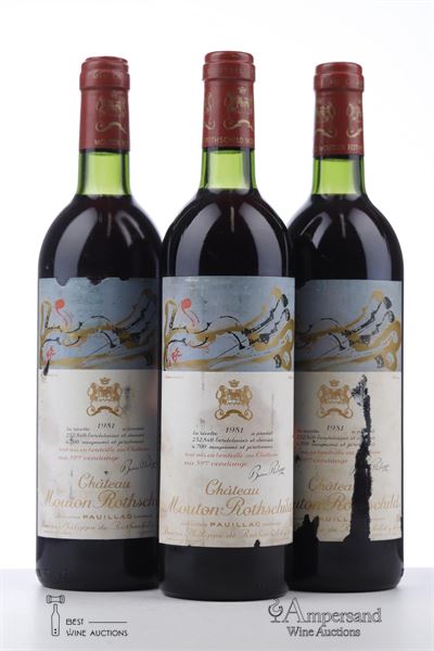 MOUTON ROTHSCHILD 1981 - Mc - 3 Bottles