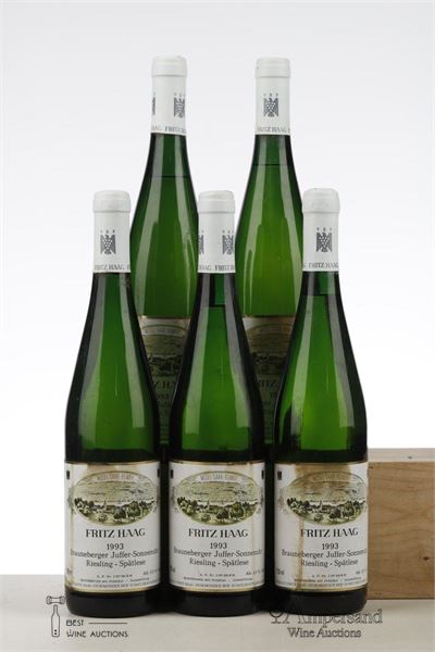 BRAUNEBERGER JUFFER SONNENUHR RIESLING SPATLESE 1993 - Fritz Haag - 5 Bottles