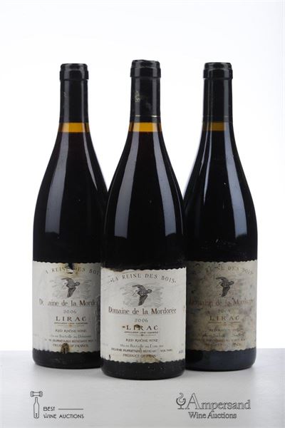 LIRAC CUVEE DE LA REINE DES BOIS 2*2006 + 1*2009  - Domaine de la Mordoree - 3 Bottles