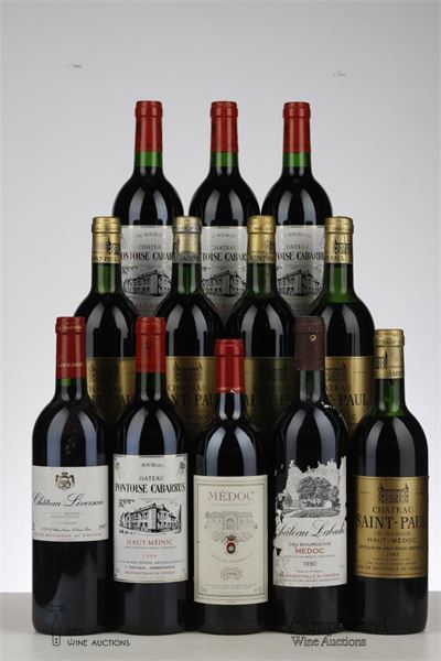 LOT BORDEAUX MEDOC MIXED - Mc - 12 Bottles