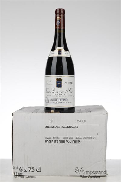 VOSNE ROMANEE LES SUCHOTS 2010 - Chateau Andre Ziltener - 6 Bottles - Oc 6
