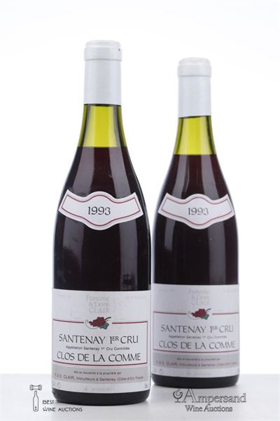 SANTENAY CLOS DE LA COMME 1993 - Francois et Denis Clair - 2 Bottles
