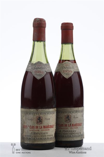 NUITS ST GEORGES CLOS DE LA MARECHALE 1953 - Faiveley - 2 Bottles