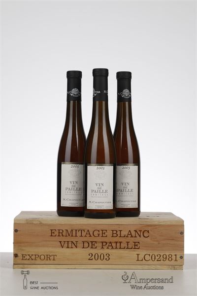 ERMITAGE VIN DE PAILLE 2003 - Chapoutier - 3 Half Bottles - Owc 3