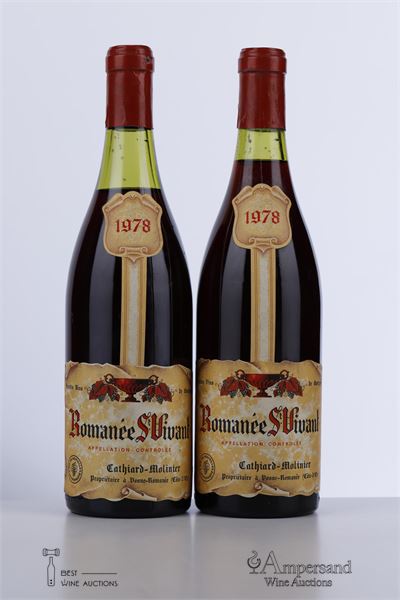 ROMANEE ST VIVANT 1978 - Cathiard Molinier - 2 Bottles