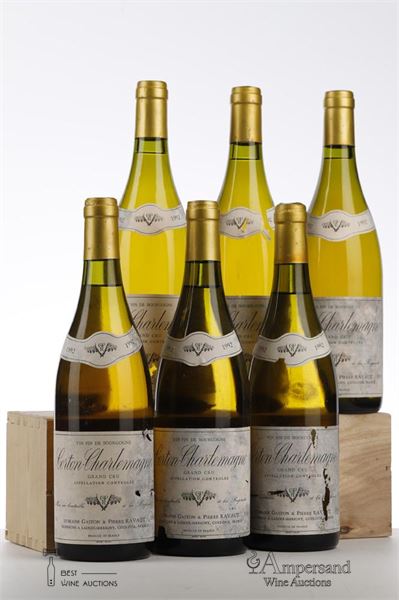 CORTON CHARLEMAGNE 1992 - Gaston et Pierre Ravaut - 6 Bottles