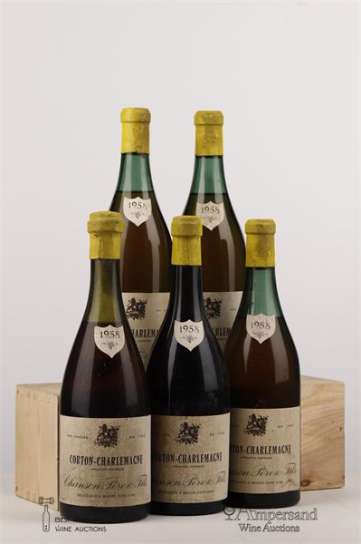 CORTON CHARLEMAGNE 1958 - Chanson MB - 5 Bottles