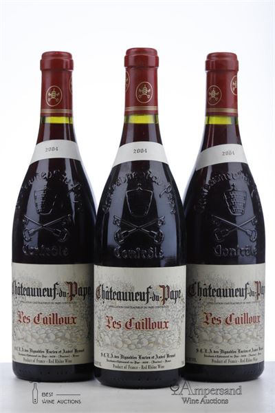 CHATEAUNEUF DU PAPE LES CAILLOUX 2004 - Lucien et Andre Brunel - 3 Bottles