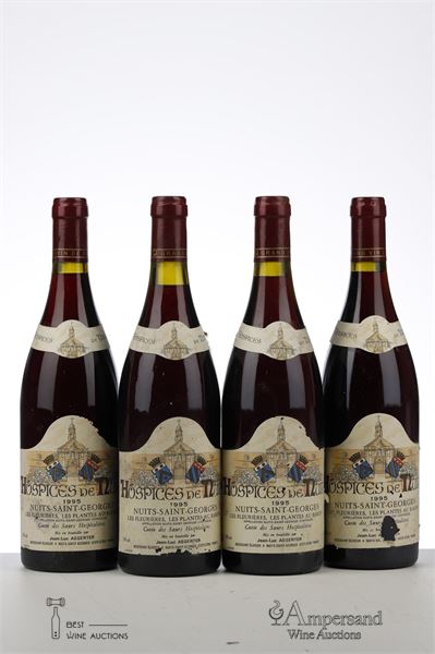 HOSPICES DE NUITS NUITS ST GEORGES LES FLEURIERES LES PLANTES AU BARON CUVEE DES SOEURS HOSPITALIERES 1995 - Jean Luc Aegerter - 4 Bottles