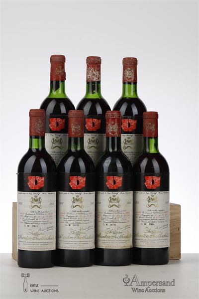 MOUTON ROTHSCHILD 1972 - Mc - 7 Bottles