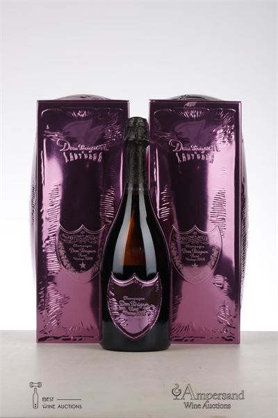 DOM PERIGNON ROSE LADY GAGA 2008 - Moet et Chandon - 2 Bottles - Metal Box