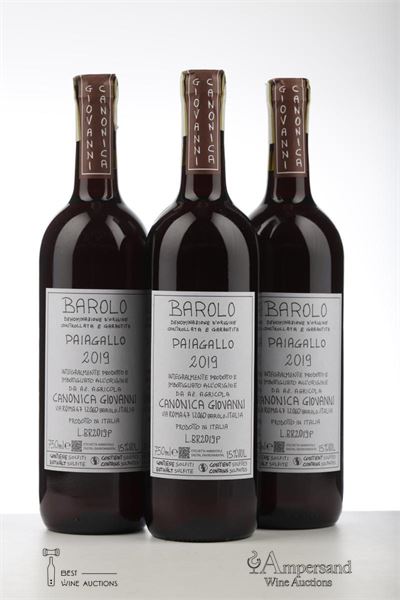 BAROLO PAIAGALLO 2019 - Canonica Giovanni - 3 Bottles