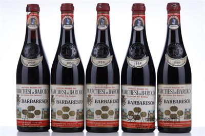 BARBARESCO 1959 - Marchesi di Barolo - 5 Bottles