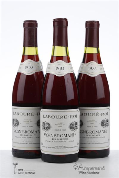 VOSNE ROMANEE LES BARREAUX 1983 - Laboure Roi - 3 Bottles
