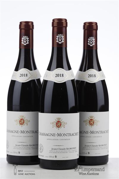 CHASSAGNE MONTRACHET ROUGE 2018 - Ramonet - 3 Bottles