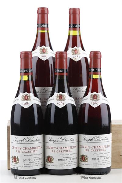 GEVREY CHAMBERTIN LES CAZETIERS 1985 - Joseph Drouhin - 5 Bottles