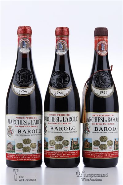 BAROLO 1964 - Marchesi di Barolo - 3 Bottles