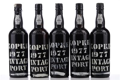 KOPKE VINTAGE PORT 1977 - Kopke - 5 Bottles