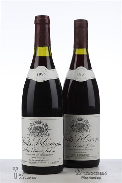 NUITS ST GEORGES AUX ST JULIEN 1990 - Daniel Bocquenet - 2 Bottles