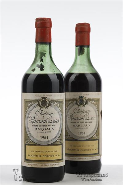 RAUZAN GASSIES 1964 - Dourthe - 2 Bottles