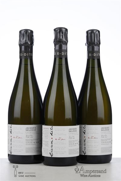 JACQUES SELOSSE EXTRA BRUT LA COTE FARON NV - Jacques Selosse- Degorge 2022 - 3 Bottles