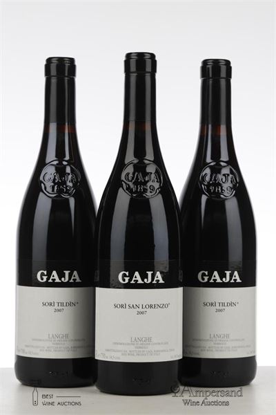 2*SORI TILDIN 2007 / 1*SORI SAN LORENZO 2007 - Gaja - 3 Bottles