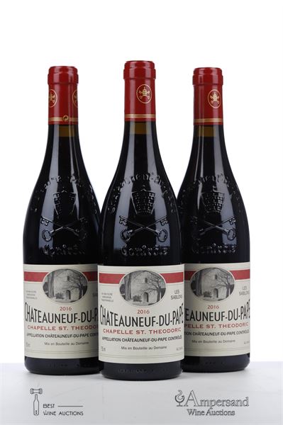 CHATEAUNEUF DU PAPE LES SABLONS 2016 - Chapelle Saint Theodoric - 3 Bottles