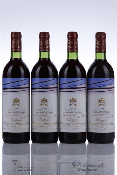 MOUTON ROTHSCHILD 1980 - Mc - 4 Bottles