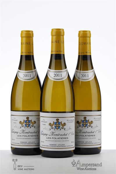 PULIGNY MONTRACHET LES FOLATIERES 2011 - Domaine Leflaive - 3 Bottles
