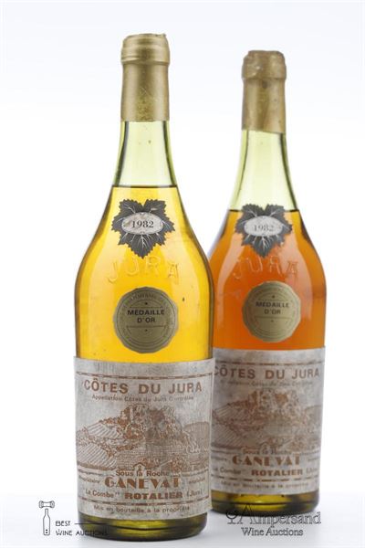 COTES DU JURA SOUS LA ROCHE LA COMBE ROTALIER BLANC 1982 - Ganevat - 2 Bottles