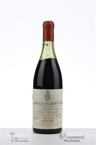 CHAMBOLLE MUSIGNY 1 ER CRU LES VIGNES DU CHATEAU VIEILLES VIGNES 1971 - Grivelet - 1 Bottle