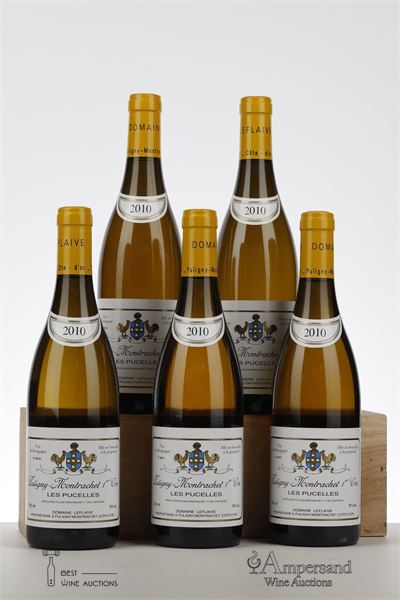 PULIGNY MONTRACHET LES PUCELLES 2010 - Domaine Leflaive - 5 Bottles