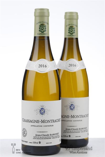 CHASSAGNE MONTRACHET BLANC 2016 - Jean Claude Ramonet - 2 Bottles