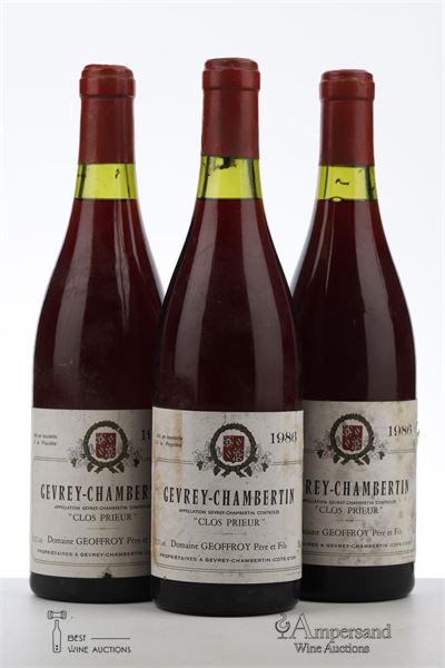 GEVREY CHAMBERTIN CLOS PRIEUR 1986 - Geoffroy - 3 Bottles