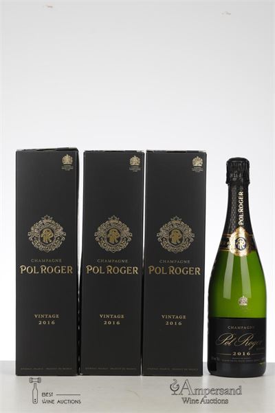 POL ROGER VINTAGE BRUT 2016 - Pol Roger - 3 Bottles - Oc 1