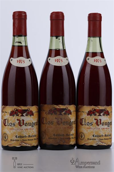 CLOS VOUGEOT 1975 - Cathiard Molinier - 3 Bottles