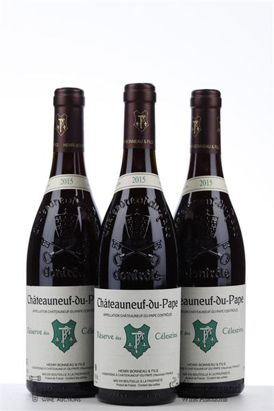 CHATEAUNEUF DU PAPE RESERVE DES CELESTINS 2015 - Henri Bonneau - 3 Bottles