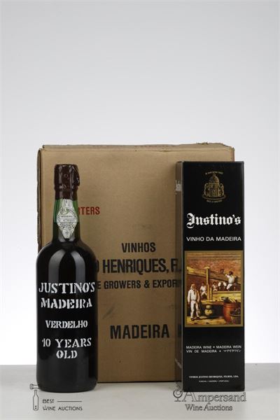JUSTINO'S 10 YEAR OLD VERDELHO MADEIRA NV - Justino's - bottled 09/90 - 6 Bottles - Oc 1