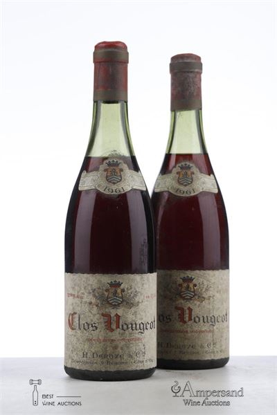 CLOS VOUGEOT 1961 - Deroye - 2 Bottles