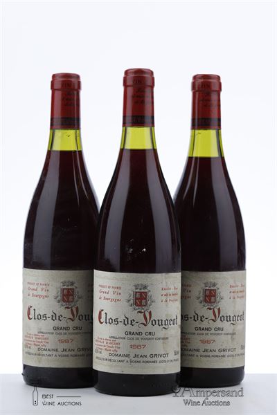 CLOS VOUGEOT 1987 - Jean Grivot - 3 Bottles