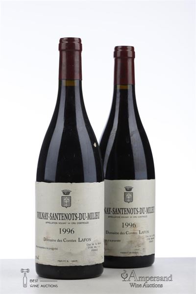 VOLNAY SANTENOTS DU MILIEU 1996 - Comtes Lafon - 2 Bottles