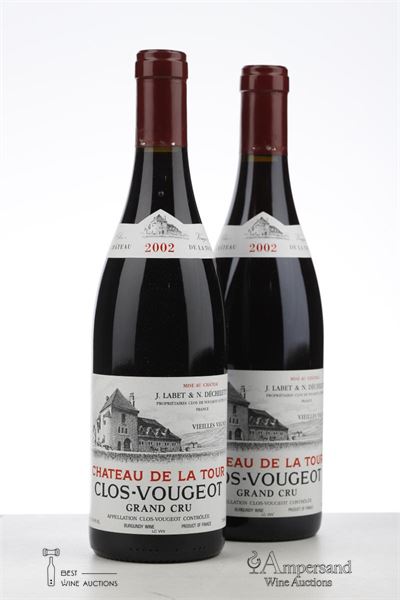 CLOS VOUGEOT VIEILLES VIGNES 2002 - Chateau de la Tour - 2 Bottles