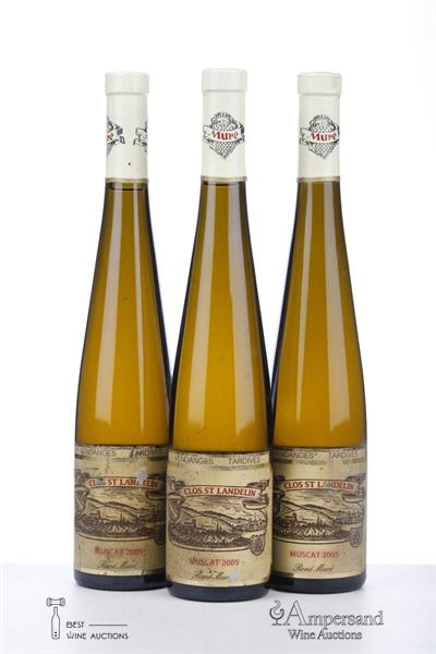 MUSCAT VENDANGES TARDIVES CLOS ST LANDELIN 2003 - Rene Mure - 3 x 0.50 Litre Bottles