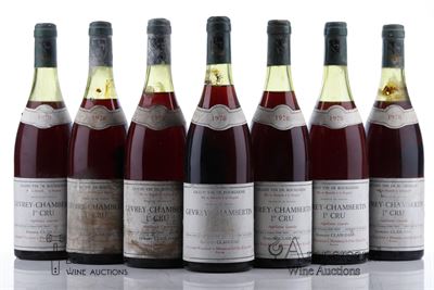 GEVREY CHAMBERTIN 1 ER CRU 1978 - Clair Dau - 7 Bottles