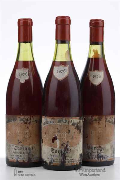 CORTON 1976 - Domaine des Hautes Chapelles - 3 Bottles