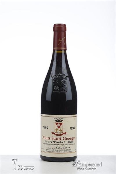 NUITS ST GEORGES CLOS DES ARGILLIERES 1999 - Bertrand Ambroise - 1 Bottle