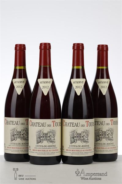 CHATEAU DES TOURS RESERVE 2012 - Rayas - 4 Bottles