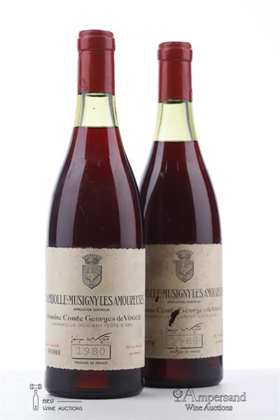 CHAMBOLLE MUSIGNY LES AMOUREUSES 1980 - Comte de Vogue - 2 Bottles