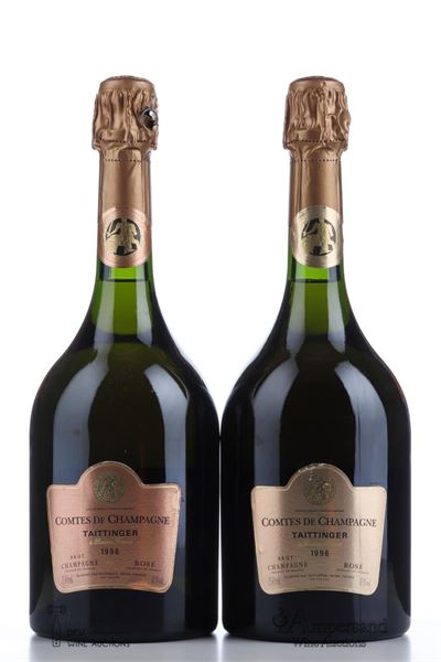 TAITTINGER COMTES DE CHAMPAGNE ROSE Taittinger 1996 - 2 Bottles