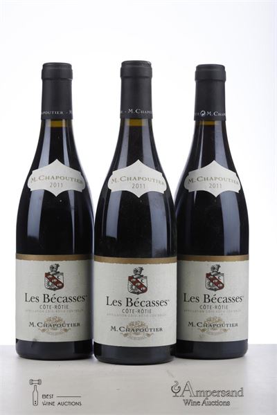 COTE ROTIE LES BECASSES 2011 - Chapoutier - 3 Bottles